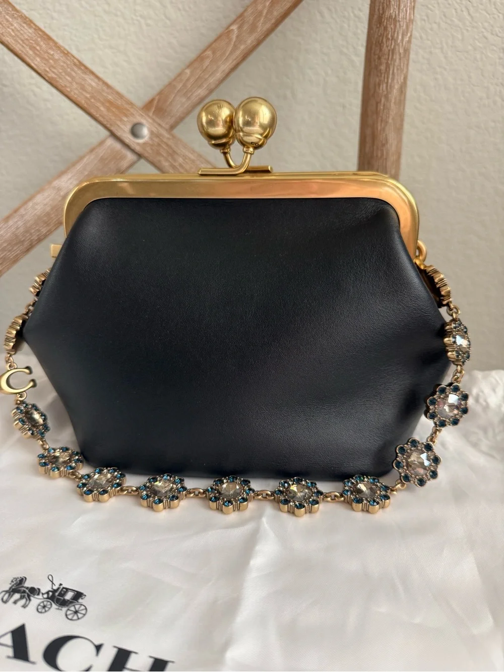 Coach Kisslock Frame Bag 16 black